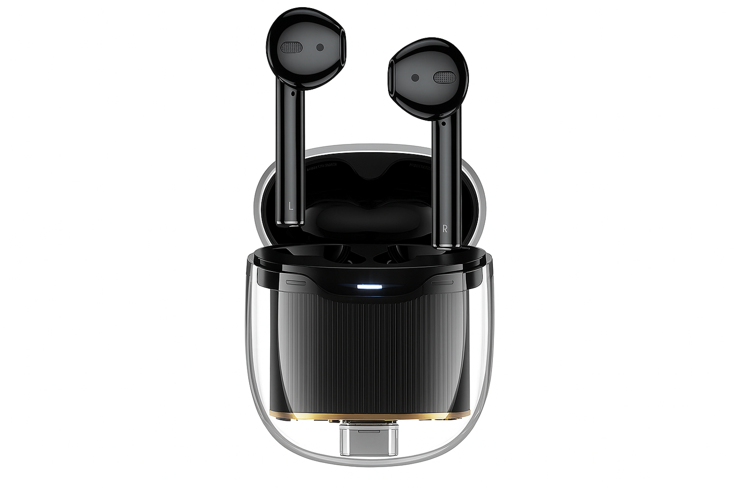 hoco Lilly Bluetooth TWS Headset in Crystal Clear Case | EW52